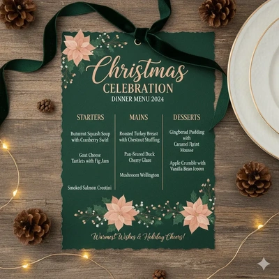  Christmas - Menu - Printing