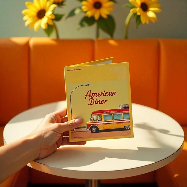  148mm Square Folded Menu